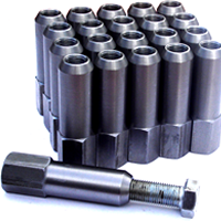 CNC Machined Wheel nuts for drag cars and hot rods